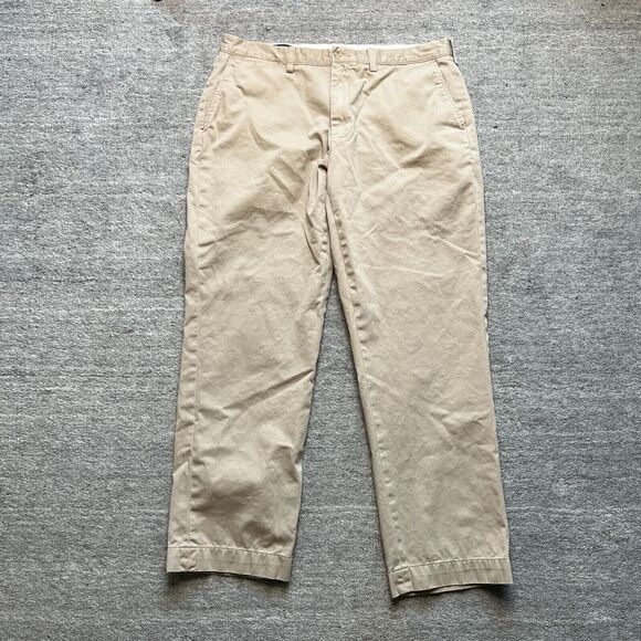 Polo Ralph Lauren Preston Mens Chino Pants Preppy Flat Front 38x31 Vintage Pony - Picture 2 of 9